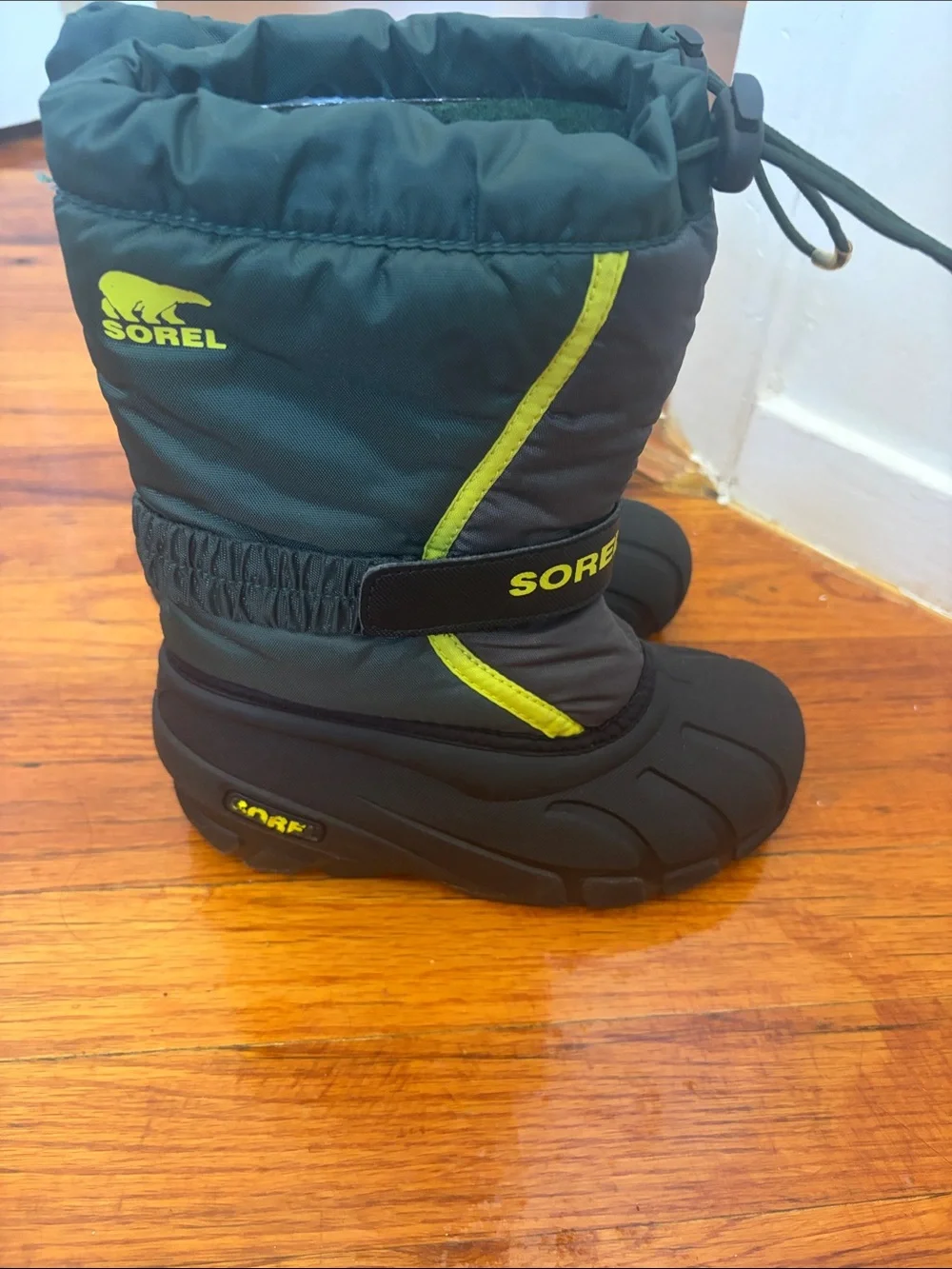 Sorel Kids Black & Neon Green Winter Boots